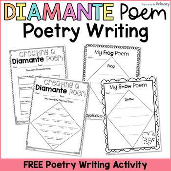 Poetry Writing FREEBIE {Diamante Poetry}