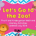 Pre-K and K Zoo Unit