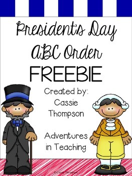 President's Day ABC Order- FREEBIE