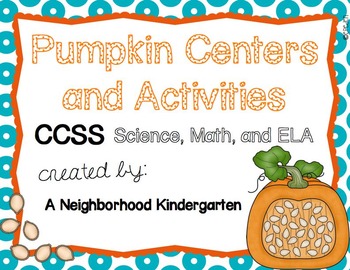 Pumpkin CCSS Centers and Activities