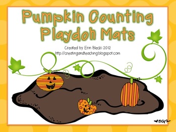 Pumpkin Counting Playdoh Mats