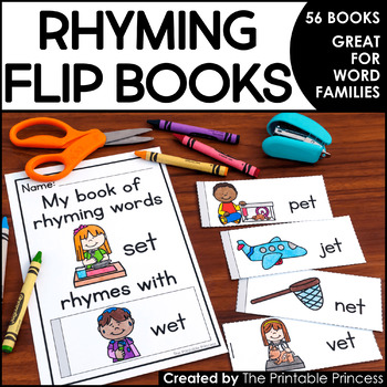 Rhyming Flip Books {40 Books to Practice Rhyming Words}