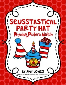 Seusstastical Party Hat Rhyming Picture Match