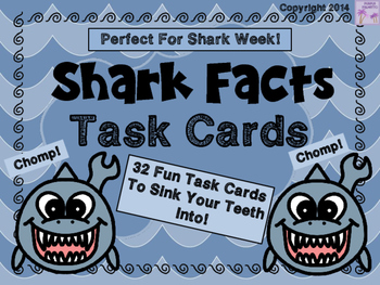 Shark Facts Task Cards (Shark Week)