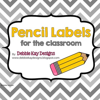 Pencil Labels for the Classroom