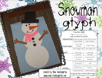 Snowman Glyph Bulletin Board Idea
