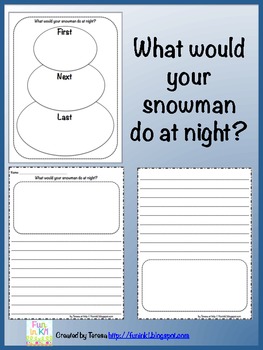 Snowmen at Night Graphic Organizer and Writing