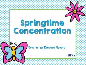 Springtime Concentration: 3 in 1 Alphabet Matching Activity
