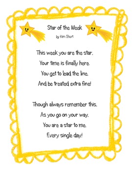 Star of the Week Poem 2