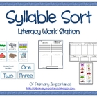 Syllable Sort Literacy Work Station