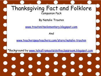 Thanksgiving Fact and Folklore