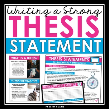 writing a good thesis statement ppt