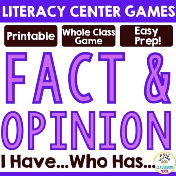 Three Fact and Opinion Games with Recording Sheets