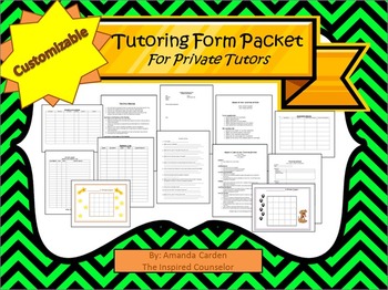 Tutoring Forms Packet for Private Tutors