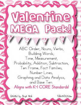 Valentine MEGA Pack - K-2 CORE aligned activities