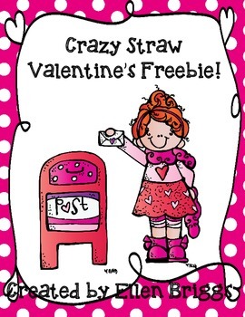 Valentine's Day Crazy Straw Freebie!!