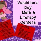 Valentine's Day Math & Literacy Centers (22 centers)