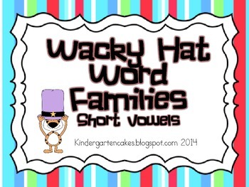 Wacky Hat Word Families Sort- Short Vowels