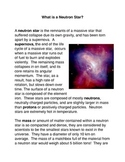 What is a neutron star? Common Core Activity