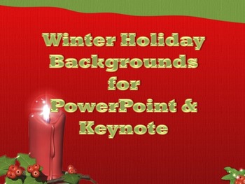 Winter Holiday Backgrounds for PowerPoint or Keynote