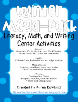 Winter Mega-Pack! Literacy, Math, and Writing Activities!