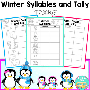 Winter Syllables and Tally Freebie