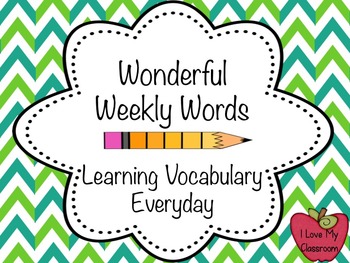 Wonderful Weekly Words {A Daily Classroom Meeting}