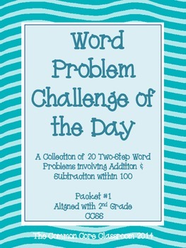 Word Problem Challenge for 2nd Grade-Aligned with CCSS 2.O