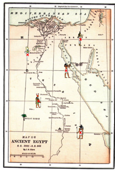 Worksheet ANCIENT EGYPT Latitude Longitude Questions & Map