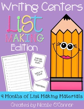 http://www.teacherspayteachers.com/Product/Writing-Center-List-Making-Edition-1359045