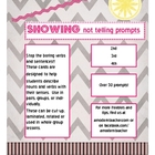 Writing Prompts: Show Not Tell!  2nd, 3rd, 4th