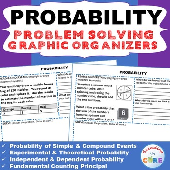 PROBABILITY WORD PROBLEMS with Graphic Organizer