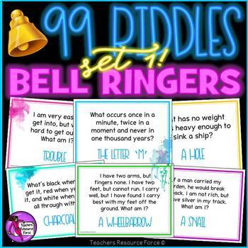 99 Bell Ringers / Lesson Starters - Riddles for Teens!