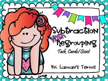 Addition and Subtraction with regrouping task cards scoot game