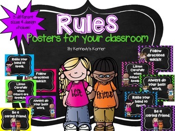 Back to School RULES ~ Posters for your Classroom!