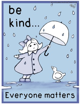 Be Kind (Classroom Poster) Whimsy Workshop Teaching