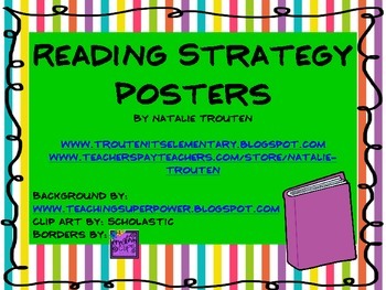 Before, During, and After Reading Strategy Posters