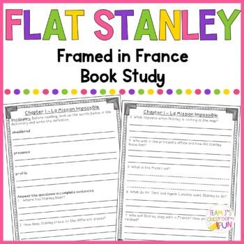 Book Study for Flat Stanley - Framed In France