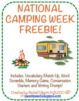 Camping Language {Freebie}