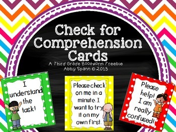 Check for Comprehension Cards FREEBIE
