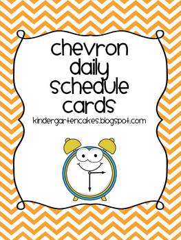 Chevron Daily Schedule Cards