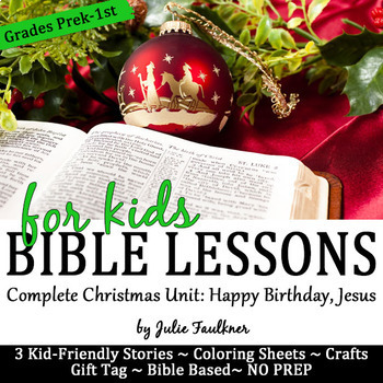 Christmas Bible NO PREP Lessons for December -Stories, Col