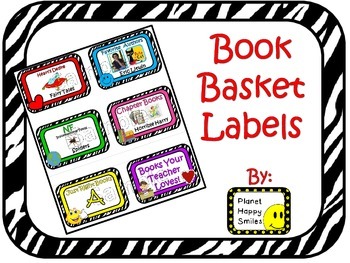 Classroom Library Book Basket Labels (Variety Pack)