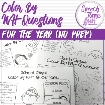 Color by WH Questions (for the entire year!)