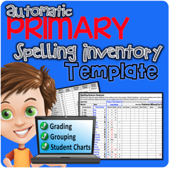 Primary Automatic Spelling Inventory Template