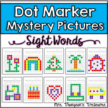Sight Word Practice- Dot Marker Mystery Picture Activities