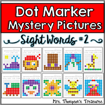 Sight Word Practice - Dot Marker Mystery Picture Activities SET 2