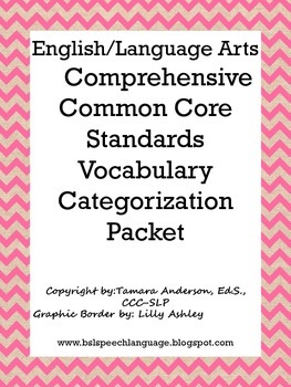 ELA Comprehensive Categorization Bundle