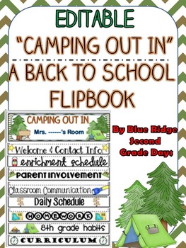 Camping Theme Editable Back To School Flipbook