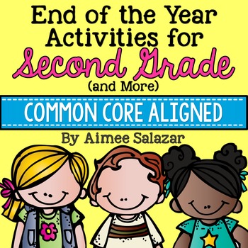 End of Year Activities for 2nd Grade-Common Core Aligned